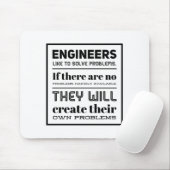 Ingenieurs lossen graag problemen op. muismat (Met muis)