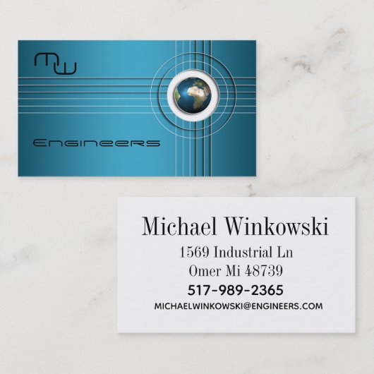Ingenieurs Visitekaartje (Voorkant / Achterkant)