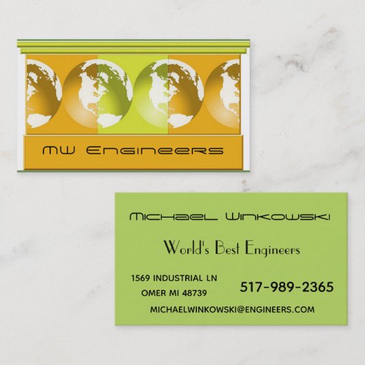 Ingenieurs Visitekaartje (Voorkant / Achterkant)