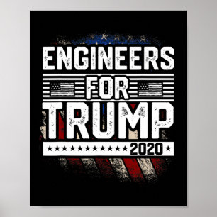 Ingenieurs voor Trump Herverkiezing Trump Poster