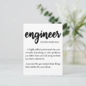 Ingenieursgiften, Ingenieursdefinitie Briefkaart (Staand voorkant)