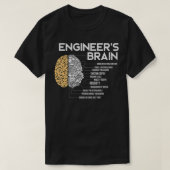 Ingenieursingenieurs Brain Funny Engineering T-shirt (Design voorkant)