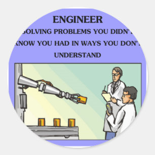 ingenieurskunst ronde sticker