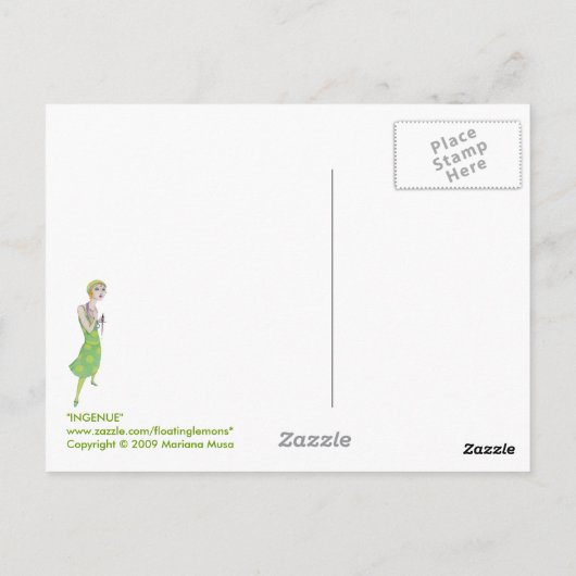 Ingenue Briefkaart (Achterkant)