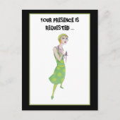 Ingenue Murder Mystery Invitation Briefkaart (Voorkant)