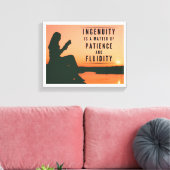 Ingenuity is een kwestie van geduld en vloeiendhei canvas afdruk (Insitu (Woonkamer))