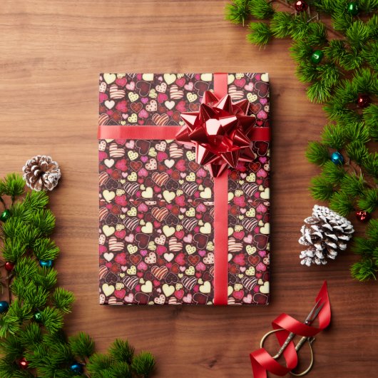 ingepakt cadeau met liefde cadeaupapier (Feestdagen Geschenken)