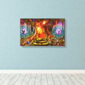 Ingepakt canvas De magische boom Afdruk (Insitu (Houten vloer))