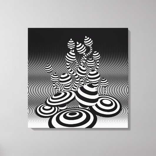 Ingepakt canvas kunst Magic Mushrooms optisch ontw (Voorkant)