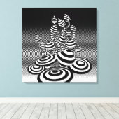 Ingepakt canvas kunst Magic Mushrooms optisch ontw (Insitu (Houten vloer))