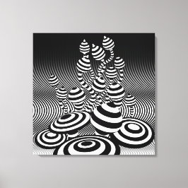 Ingepakt canvas kunst Magic Mushrooms optisch ontw