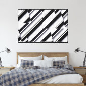 Ingepakt canvas met modern abstract ontwerp afdruk (Insitu (Slaapkamer))