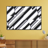 Ingepakt canvas met modern abstract ontwerp afdruk (Insitu (Woonkamer))