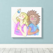 Ingepakt Canvas Parfum Besties Afdruk (Insitu (Houten vloer))