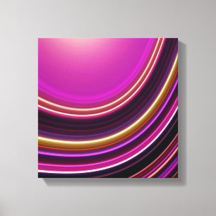 Ingepakt canvasprint, hete roze gouden abstracte c canvas afdruk