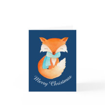 Ingepakt fox cub grillige kunst kerstkaart