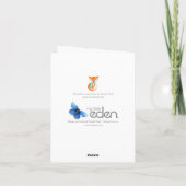 Ingepakt fox cub grillige kunst kerstkaart feestdagen kaart (Achterkant)