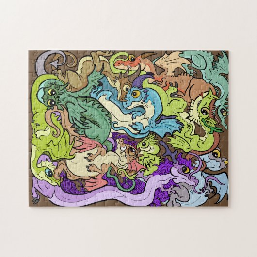 ingepakt in draken legpuzzel (Horizontaal)