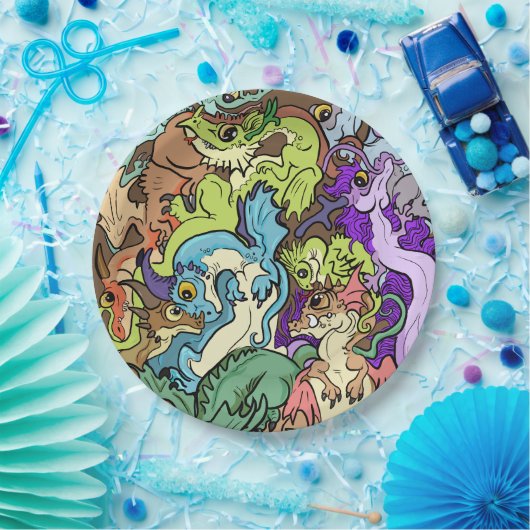 ingepakt in draken papieren bordje (Feest)