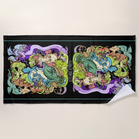 ingepakt in draken strandlaken (Voorkant)