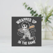Ingepakt in het spel honkbal Halloween Kaart (Staand voorkant)