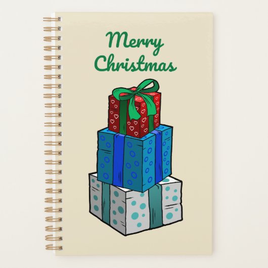 Ingepakte cadeaus met Kerstmis Planner (Voorkant)