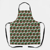 Ingepakte kerstcadeaus schort (Voorkant)