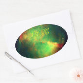 Ingepareerde Dumbbell Nebula Constellation Vulpecu Ovale Sticker (Envelop)