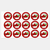 Ingepekelde chilipepers labels (Vel)