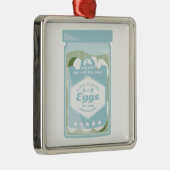Ingepekelde eieren metalen ornament (Rechts)