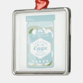 Ingepekelde eieren metalen ornament (Links)