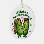 Ingepikte denk dat we een augurk paar verwachten keramisch ornament (Rechts)