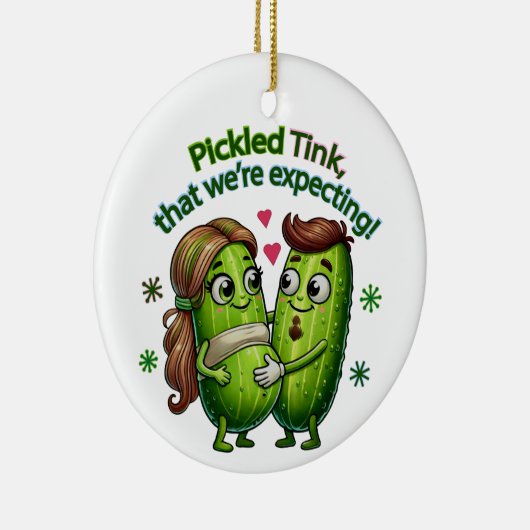 Ingepikte denk dat we een augurk paar verwachten keramisch ornament (Rechts)