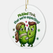 Ingepikte denk dat we een augurk paar verwachten keramisch ornament (Links)