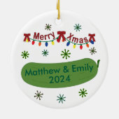 Ingepikte denk dat we een augurk paar verwachten keramisch ornament (Achterkant)