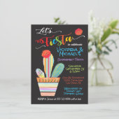 Ingepotte Cactus Mexicaanse Fiesta Uitnodiging (Staand voorkant)