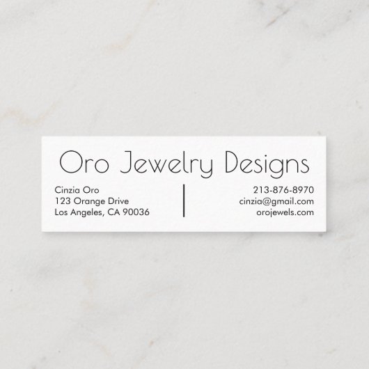 Ingepotte cactus & vetplanten Boho Line Art Patroo Mini Visitekaartje (Achterkant)