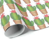 Ingepotte Plant Cactus Cactussen Succulent Tuinier Cadeaupapier (Rol Hoek)