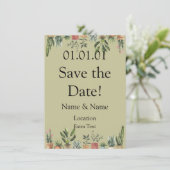 Ingepotte Planten Boho Save the Date Kaart (Staand voorkant)