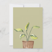 Ingepotte Planten Boho Save the Date Kaart (Achterkant)