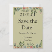 Ingepotte Planten Boho Save the Date Kaart (Voorkant)