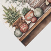 Ingepotte vetplanten zuidwestelijke cactus kerst tissuepapier (Detail)