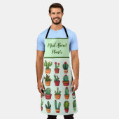 Ingepotte woestijncactus en vetplanten schort (Gedragen)