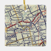 Ingersoll OP Kaart Keramisch Ornament (Voorkant)