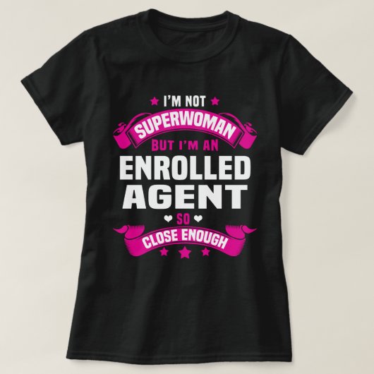 ingeschreven agent t-shirt (Design voorkant)