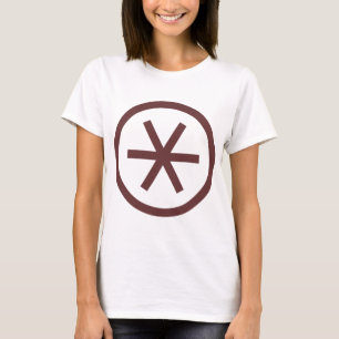 Ingesloten asterisk t-shirt