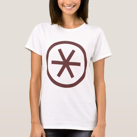 Ingesloten asterisk t-shirt (Voorkant)