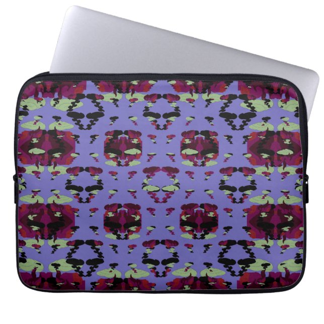 Ingesloten Hemelvlamrozen Laptop Sleeve (Voorkant)