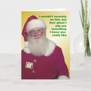 Ingesloten het Geld van de kerstman Feestdagen Kaart