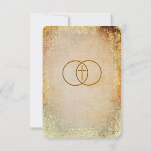 Ingesloten RSVP-kaart 2 voor Religieuze bruiloft RSVP Kaartje (Achterkant)